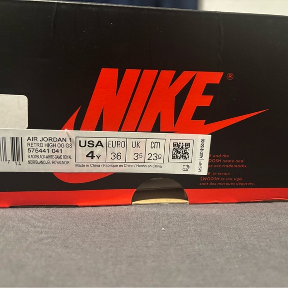 Nike Air Jordan 1 Retro High OG Black White Blue - Picture 2 of 6